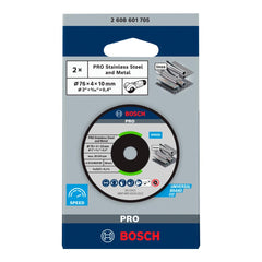 Disco De Desbaste Bosch Pro Stainlesssteel&Metal 76mm 5Un