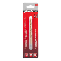 Broca Aço Rápido Nitreto de Titânio 6,5mm Haste Cilíndrica 1PC MTX Profissional