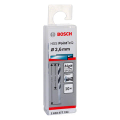 Broca Metal Bosch Aço Rápido Hss-Pointteq 2,6mm 10 Peças