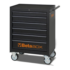 Carrinho de Ferramentas 400KG Preto 6 Gavetas com Guias Telescópicas C04-BOX-N Beta