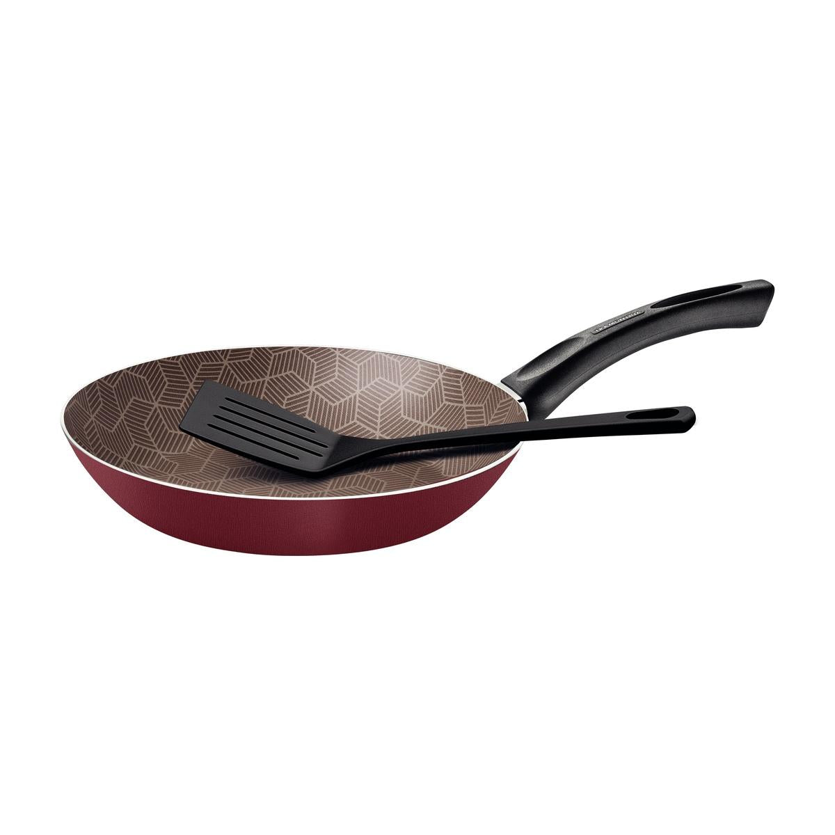 Frigideira Tramontina Paris 24 Cm 1,2 L Antiaderente Starflon Max Com Espátula De Nylon Alumínio