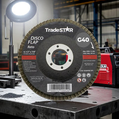 Disco Flap 115 mm G40 Fibra Reto Aço Tradestar
