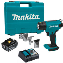 Soprador Termico Sem Fio 18V Portátil 500°C Com 1 Bateria Carregador Tubeiras Maleta DHG180RT Makita