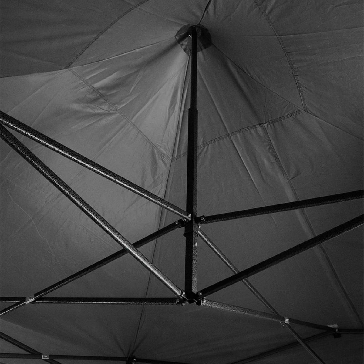 Tenda Gazebo Dobrável Pagoda 3m x 3m Preta Bel Proteção Solar FPS 60 Estrutura Aço Epóxi - Guimepa