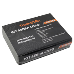 Jogo Serra Copo 64 - 127 MM Aço Carbono Tradestar
