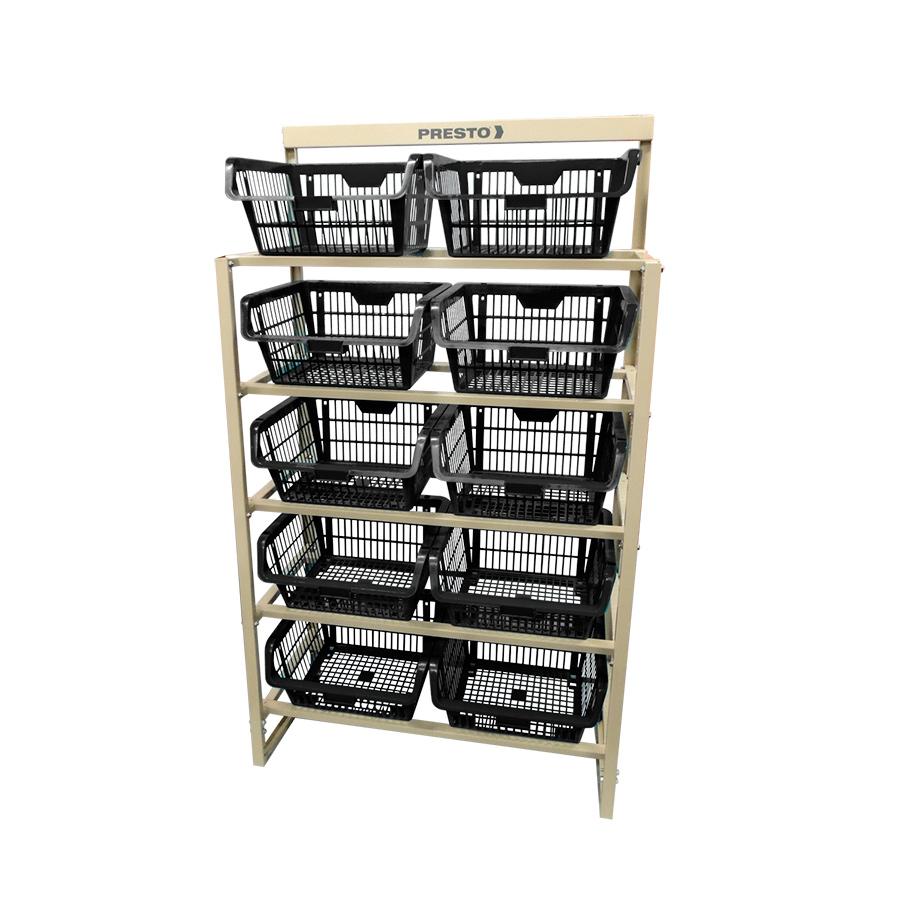 Estante Cesto Expositor Preto 80kg Presto
