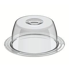 Porta-Queijo Tramontina Ciclo Em Aço Inox 25 Cm Com Tampa Transparente