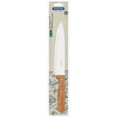 Faca Chef Tramontina Dynamic 8 Polegadas Lâmina Aço Inox Cabo Madeira Natural Cozinha Profissional