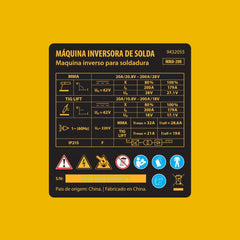 Máquina de Solda Inversora MMA-200 200A 220V Denzel 9432055 com Lift Tig