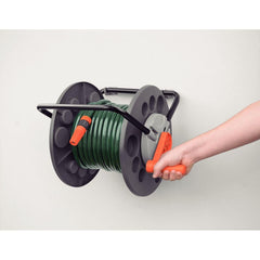 Enrolador de Mangueira Tramontina 55m 1/2'' Com Suporte Engates e Adaptador