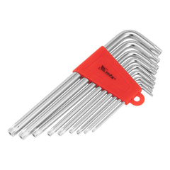 Jogo De Chaves Torx Longas T10-T50 9pçs Acabamento Acetinado Cromo Vanádio MTX 123069