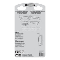 Estilete Retrátil 19mm 5 Lâminas Aço Sk-2 Cabo Tripla Injeção Mecanismo Automático