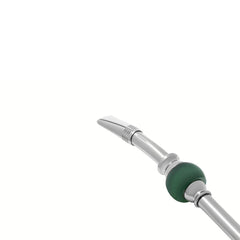 Bomba De Chimarrão Tramontina Ilex Aço Inox 25 Cm Com Rosca E Pedra Ágata Verde