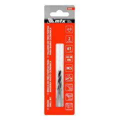 Broca Espiral Madeira 3x60mm Haste Cilíndrica 2pcs Nitreto de Titânio MTX 702019