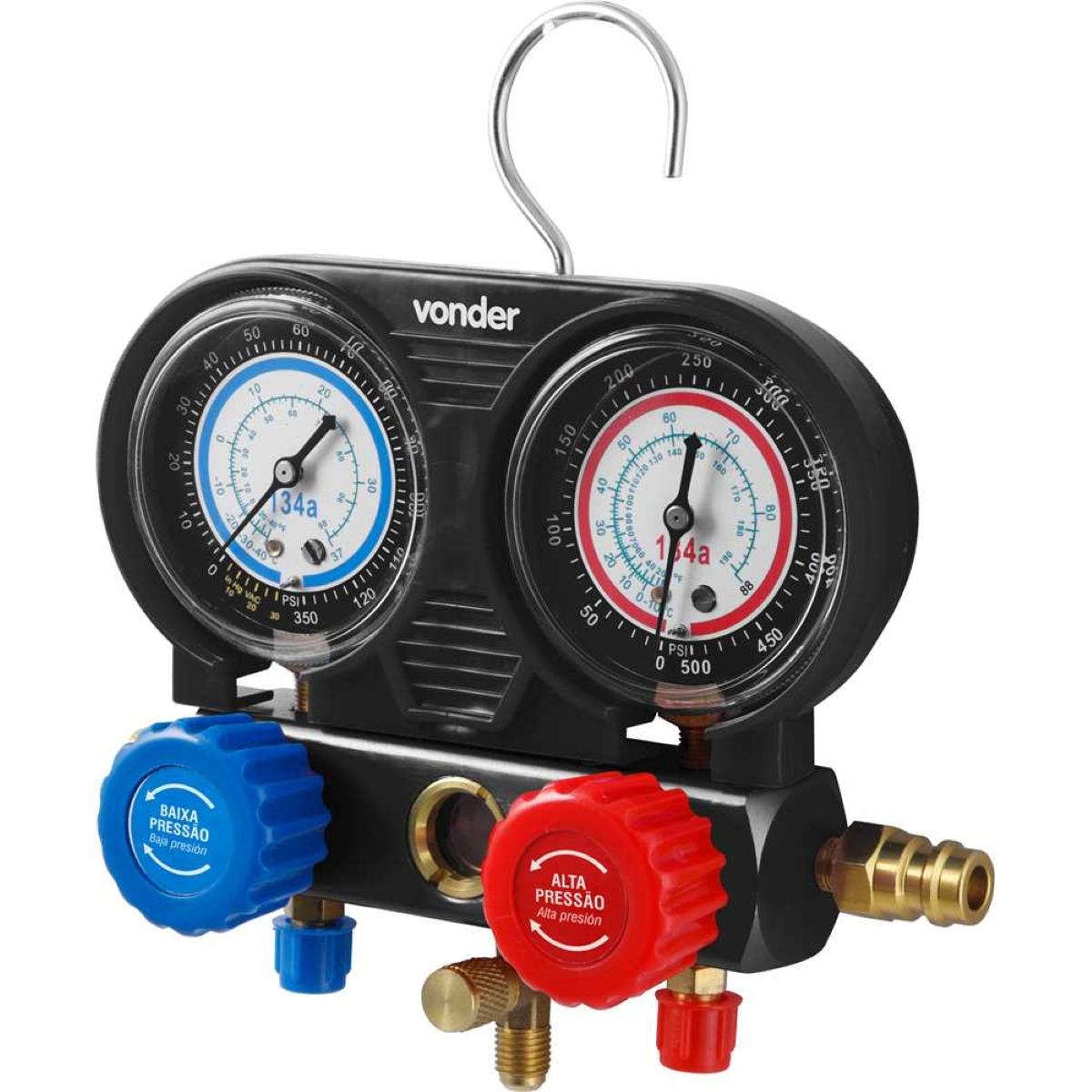 Manifold 120-500Lbf Ar Condicionado Automotivo Alumínio 7/16'' Vonder