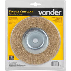 Escova Circular 6X1/2'' 4500Rpm Aço Carbono Latonada Vonder 5/8''