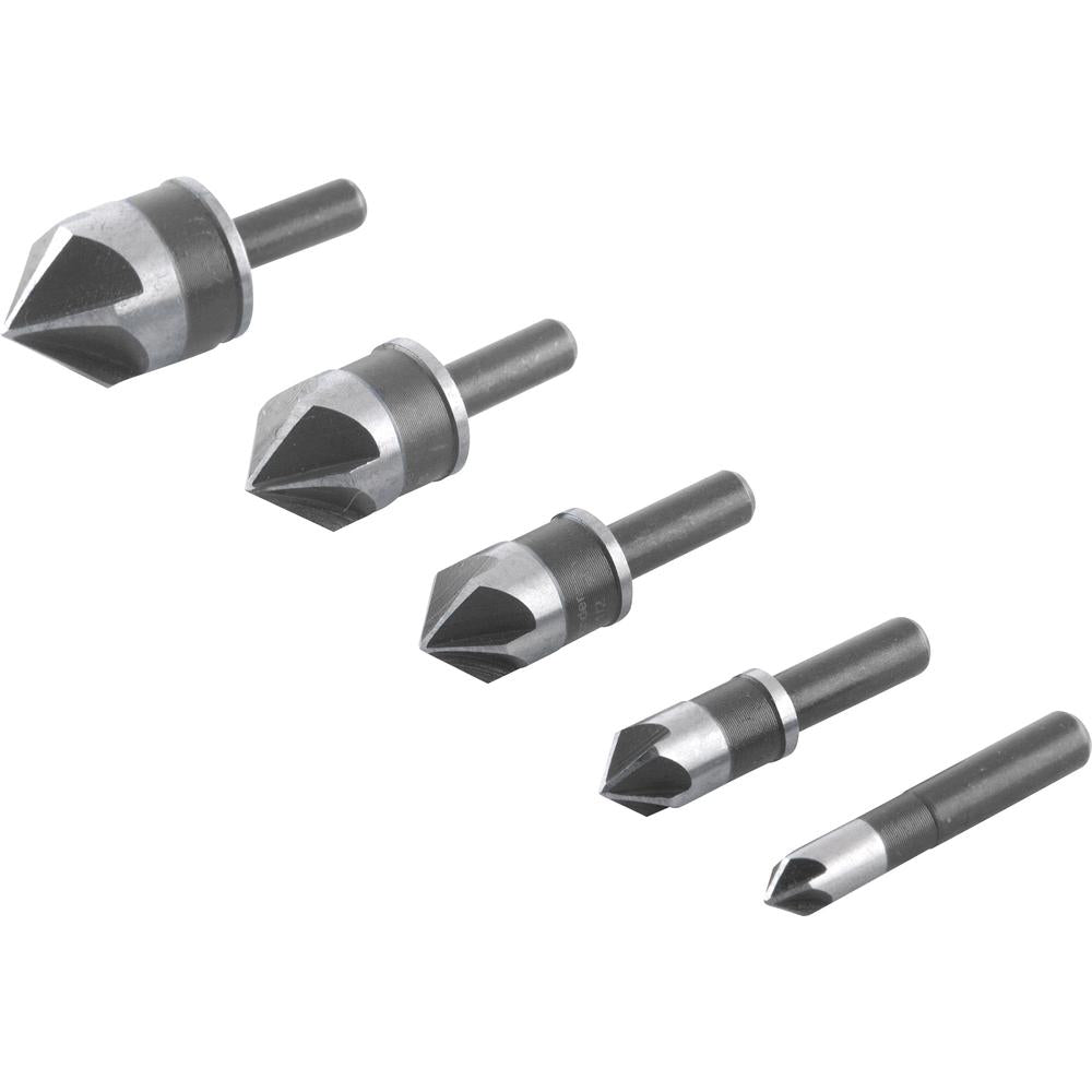 Jogo Escariadores Aço Rápido 1/4'' à 3/4'' c/ 5 peças Vonder
