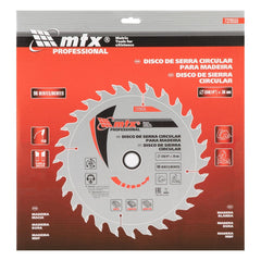 Disco Serra Circular Madeira 350mm 14'' 30mm 96 Dentes Aço 65Mn MTX