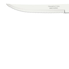 Conjunto 2 Facas Para Churrasco Tramontina Felice Aço Inox Cabo Polipropileno Azul Alta Resistência