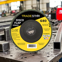 Disco Flap 180 mm G80 Fibra Cônico Aço Tradestar