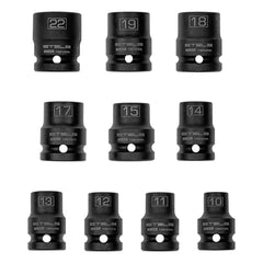 Jogo de Soquete Sextavado Impacto 1/2'' 10-22mm Aço Cromo Molibdênio Stels 1326155