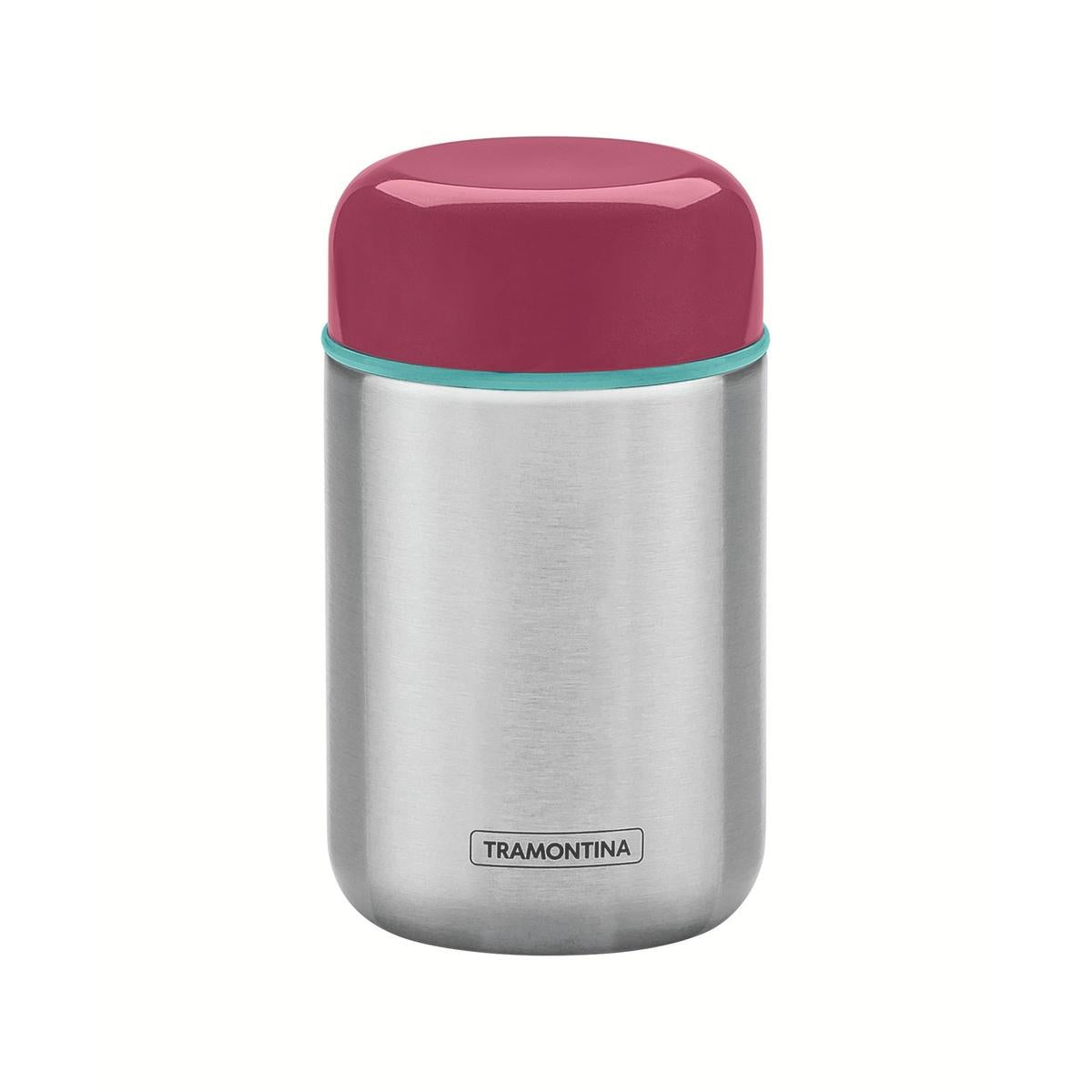 Pote Térmico Tramontina Aço Inox Tampa Rosa 400 Ml 88 Cm Linha By Me