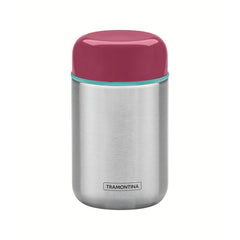 Pote Térmico Tramontina Aço Inox Tampa Rosa 400 Ml 88 Cm Linha By Me