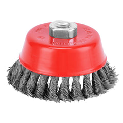 Escova Tipo Copo Aço Carbono Torcida M14 100mm 0,5mm 8500rpm MTX 746289 Máxima Eficiência