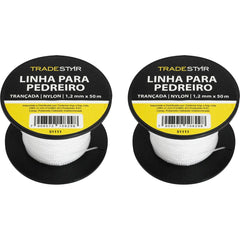 Linha Pedreiro Nylon 1,2 MM x 50 Metros Trançada Tradestar