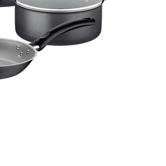 Jogo De Panelas Tramontina Turim 5 Peças Antiaderente Starflon Max Alumínio Chumbo 1.2mm 1.4mm
