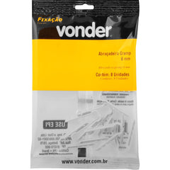 Abraçadeira Grampo 6 mm com 8 peças Vonder