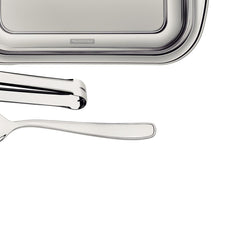 Kit Para Assar E Servir Tramontina Cosmos 4 Peças Aço Inox Fosco Com Tampa De Vidro