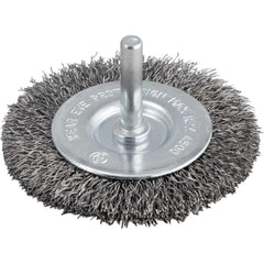 Escova Circular 3X3/8'' 4500Rpm Aço Inox Ondulada Vonder 1/4'' Haste Resistente à Oxidação
