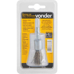 Escova Pincel 16Mm Haste 6Mm 20000Rpm Aço Inox Ondulado Vonder