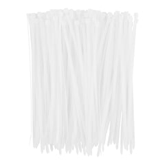 Abraçadeira De Plástico 250X4,8Mm Branco 100 Peças Resistente UV -35+85°C Sparta