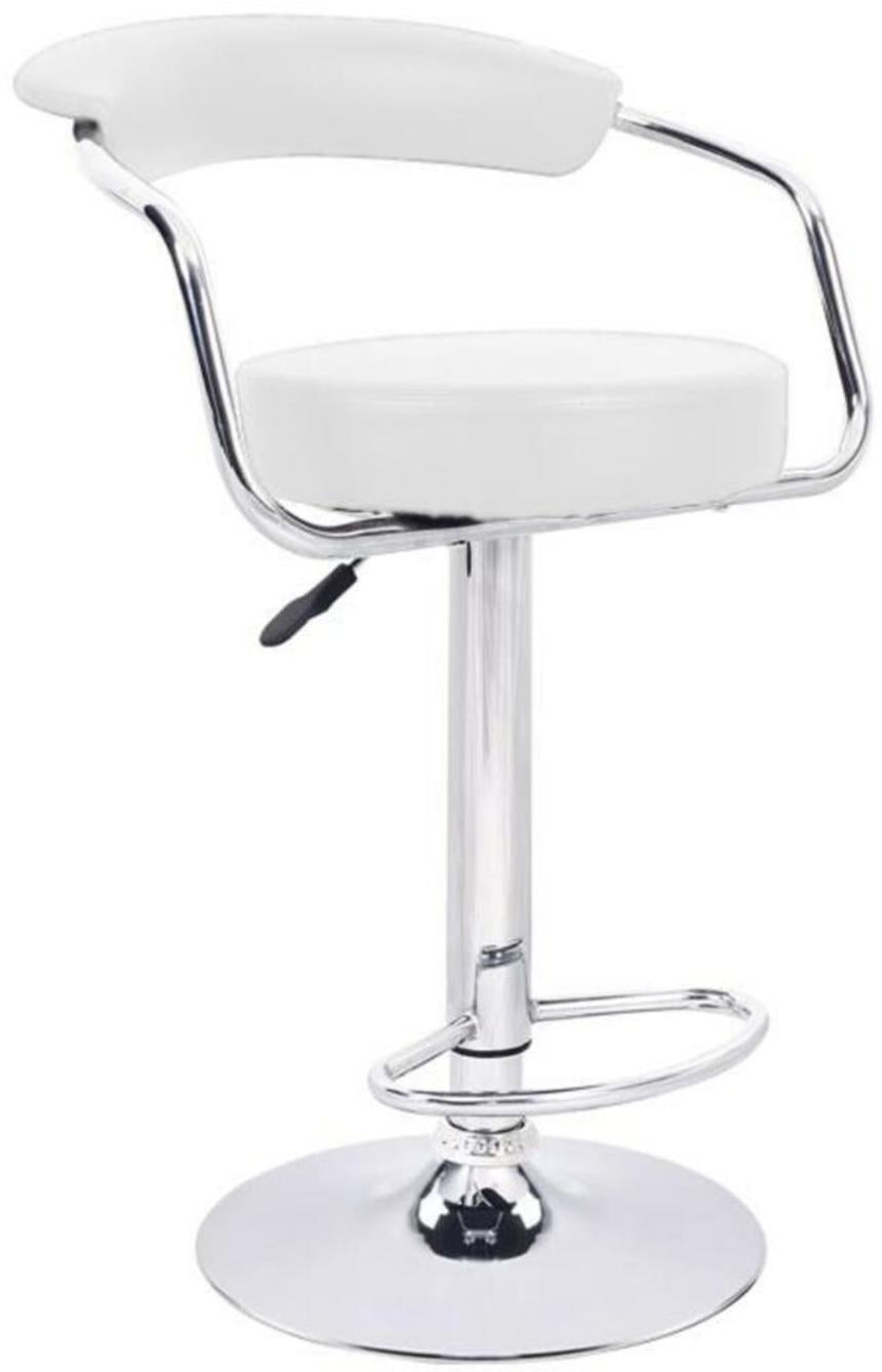 Banqueta Marseille base aço cromado branca - Bel Lazer