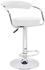 Banqueta Marseille base aço cromado branca - Bel Lazer