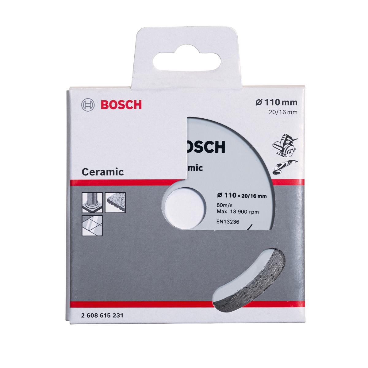 Disco Diamantado Bosch Ceramic Continuo 110X20/16X8mm