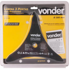 Lâmina 3 Pontas para Roçadeira 300x20,0x3,8mm Vonder