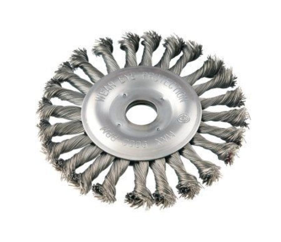 Escova circular torcida 7x1/2" furo 7/8" 9000rpm Vonder
