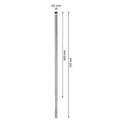 Broca Para Concreto Bosch Expert Sds Max-8X Ø22X600X720mm