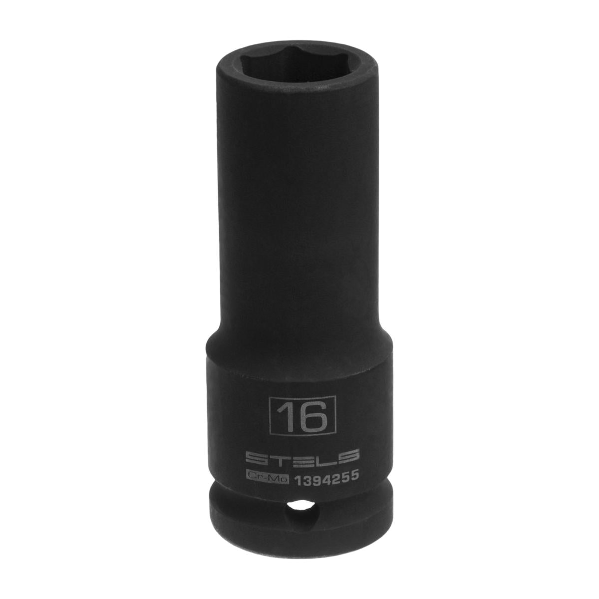 Soquete Impacto Longo 1/2'' 16mm CrMo Stels 1394255 - Aço Cromo Molibdênio