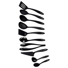 Jogo De Utensílios Tramontina Ability 10 Peças Nylon Preto 180 Graus Antiaderente