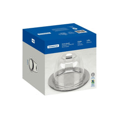Porta Queijo Tramontina Ciclo Em Aço Inox 20 cm Com Tampa Poliestireno De Alta Resistência Elegante