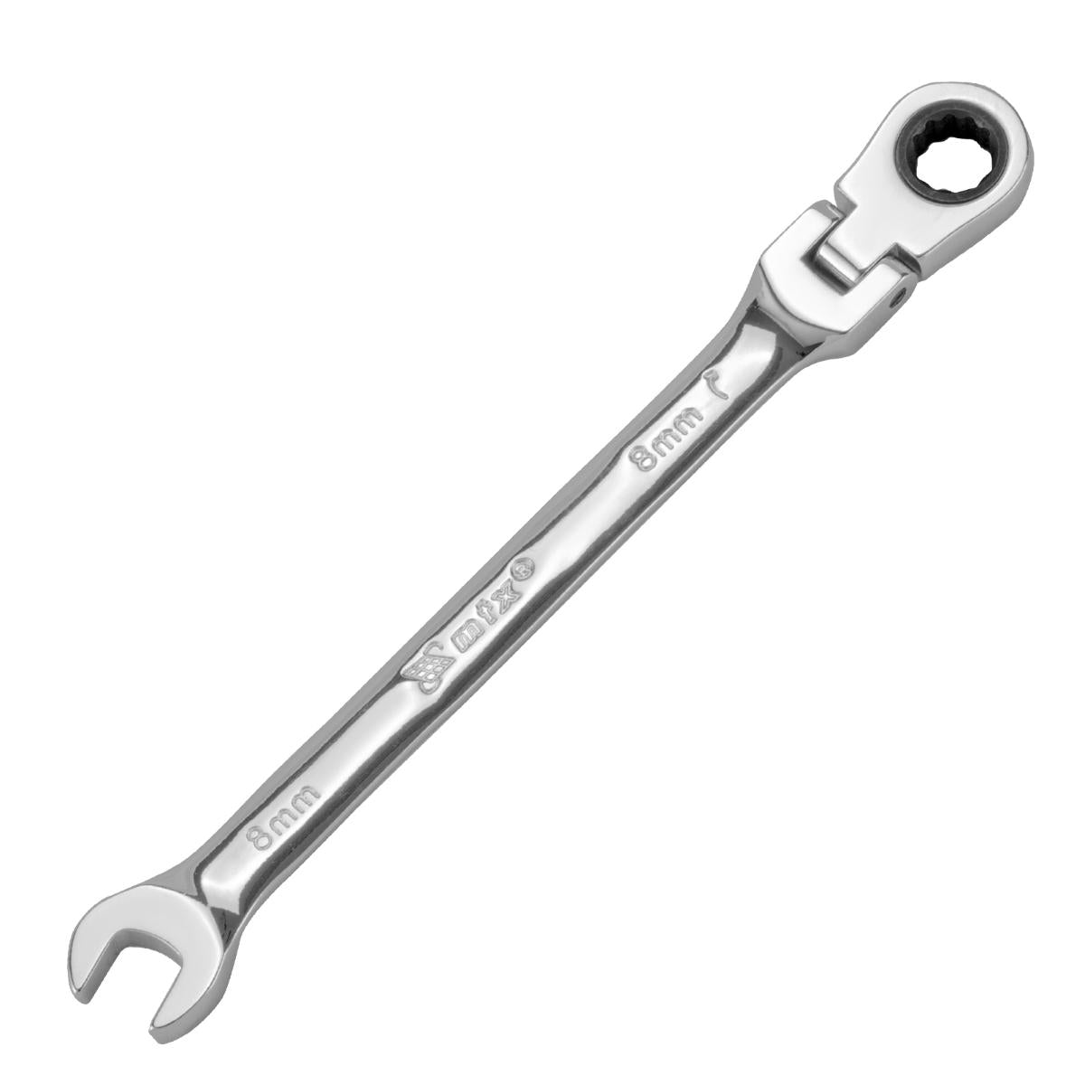 Chave Combinada Catraca Reversível 8mm CrV MTX 148609 Cabeça Móvel Cromada