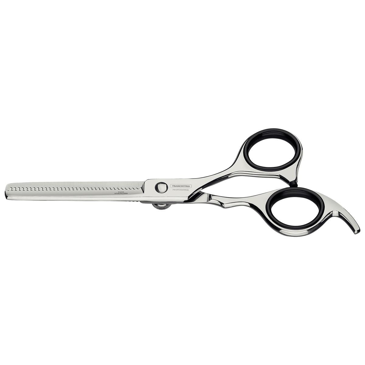 Tesoura Para Cabelo Tramontina 6 Polegadas Aço Inox Fio Desbaste Profissional Ajuste De Pressão