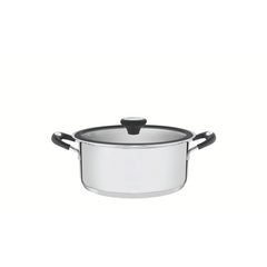 Caçarola Rasa Tramontina Solar Aço Inox Fundo Triplo 20 cm 2,9 L Silicone Indução