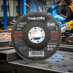 Disco Flap 115 mm G40 Fibra Reto Aço Tradestar