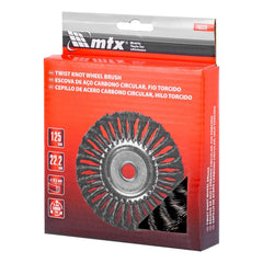Escova Circular Para Esmerilhadeira Aço Carbono 125mm 22.2mm 0.5mm MTX 746329 Galvanizada
