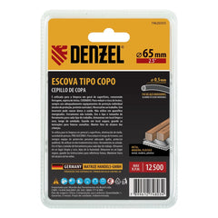 Escova Tipo Copo Rosca M14 Inox 0,5mm Fios Torcidos Limpeza Acabamento